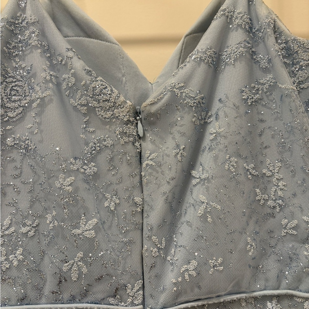 MARINA Light Blue Lace Maxi Dress bridesmaid/prom dress - Picture 6 of 11